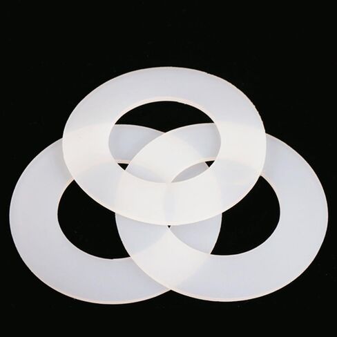 VMQ Silicone Washers 3mm Flat Gasket Assortment ID 10-76mm OD 18-122mm 10 Pieces(76x122x3mm) in Saudi Arabia