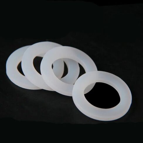 Sealing Washer Spacer 100pcs High Toughness Silicone Flat Gasket for 1/4 to 1-1/2 Inch BSP NPT Fitting DN8 40(6x12x3mm) in Saudi Arabia
