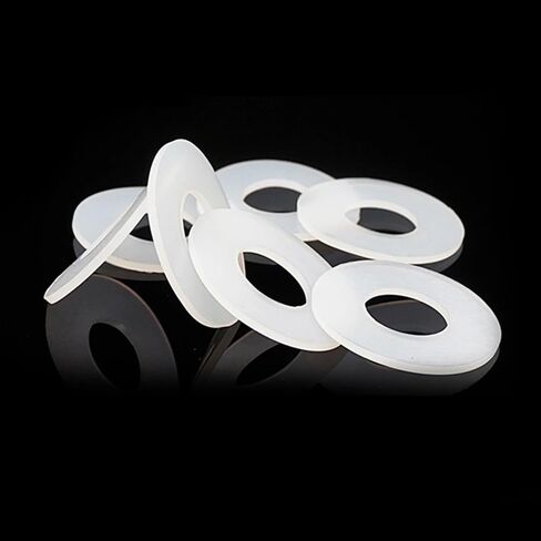 Silicone Flat Washers 50pcs Electrical Insulation Gaskets Elastic Silicon Seals 2mm to 12mm(6x20x2mm) in Saudi Arabia