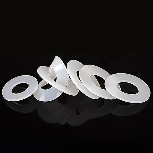 Silicone Flat Washers 50pcs Electrical Insulation Gaskets Elastic Silicon Seals 2mm to 12mm(6x20x2mm) in Saudi Arabia