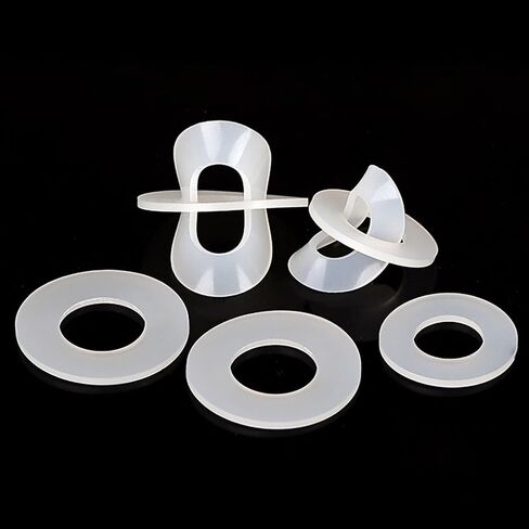 Silicone Flat Washers 50pcs Electrical Insulation Gaskets Elastic Silicon Seals 2mm to 12mm(6x20x2mm) in Saudi Arabia