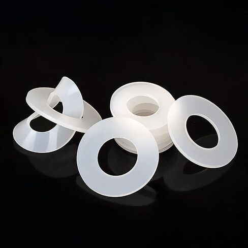 Silicone Flat Washers 50pcs Electrical Insulation Gaskets Elastic Silicon Seals 2mm to 12mm(6x20x2mm) in Saudi Arabia