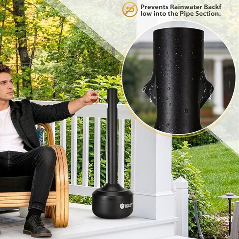 Steel Trash Receptacle Disposal Outdoor, Trash Can for Outside, Patio, Home, Commercial - 4 Gallon Capacity (35" H) in Kuwait