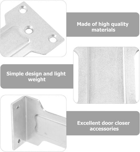 POPETPOP 2Pcs L-Shape Iron Parallel Mounting Plates for Door Closer Accessories Metal Door Closer Parallel Boards for Residential and Commercial Automatic Installation in Saudi Arabia
