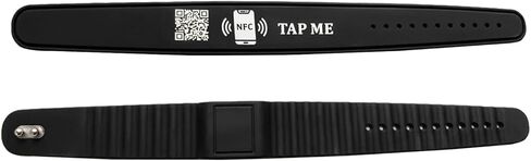 NFC Digital Business Card Wristband – Tap to Share Contact Info | QR Silicone Bracelet | No App Required | Lifetime Access & Analytics | Waterproof Smart Networking Band in Kuwait