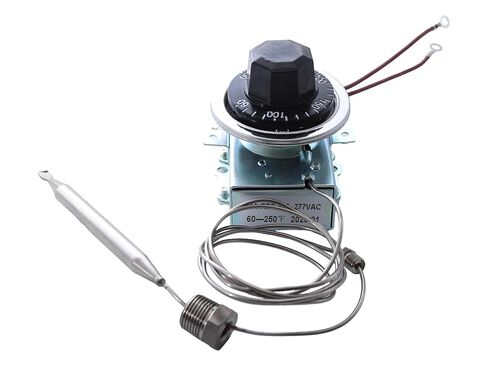 Thermostat for Steam Table/Buffet Table, Temperature Control 60-250°F, 30A RES 125-277VAC, with 3/8" x 4-1/2" Sensing Bulb in Saudi Arabia