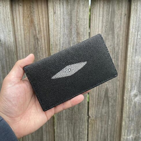 Genuine Stingray Leather Checkbook Cover in Kuwait