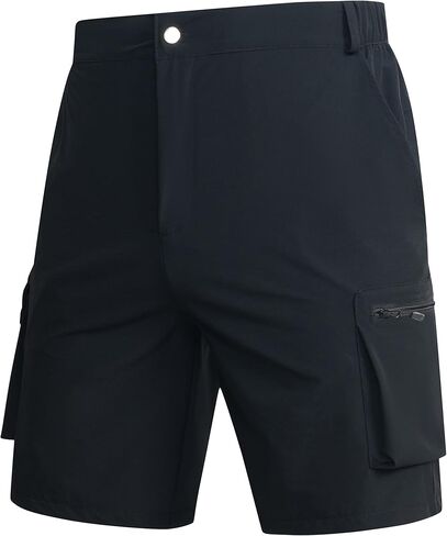 Men's Hiking Cargo Shorts Lightweight Outdoor Shorts for Men Trip Golf Camping Casual with Zipper Pockets in Saudi Arabia