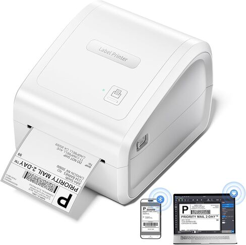 طابعة تسمية Bluetooth Thermal Label 4x6 ، طابعة تسمية Ethernet ، Pro Pro Pro Wireless Thermal Thermal Label for Small Business ، Office ، Home ، Support Bluetooth/Ethernet/USB in Kuwait