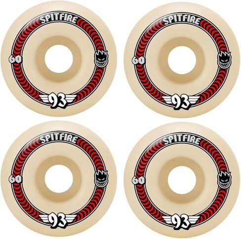Spitfire Skateboard Wheels 60mm F4 Soft Sliders 93A Classics Natural in Kuwait