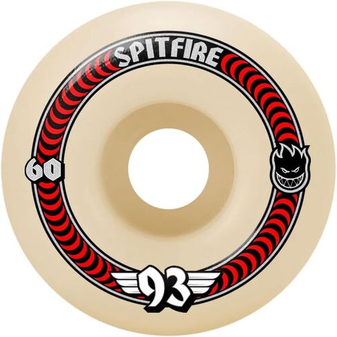 Spitfire Skateboard Wheels 60mm F4 Soft Sliders 93A Classics Natural in Kuwait