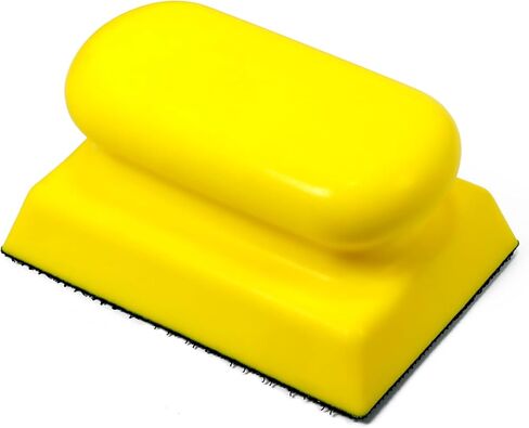 Hook and Loop Hand Sanding Block - 10cm x 7cm Reusable Sanding Sponge Holder for Wood Furniture Restoration, Arts, Crafts & Drywall Smoothing in Kuwait