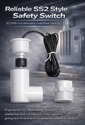 SS2 تيار متردد تجاوز تدفق المكثفات، معتمد من المقاول، مفتاح أمان HVAC، بولي كلوريد الفينيل المحسن، مستشعر خط الصرف، حماية استنزاف مكثفات التيار المتردد المغلقة عادة in Kuwait