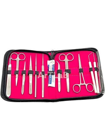 Dissecting German Kit of 11 Pcs Scissors Forceps Blades Needle Probe Etc Cynamed in Kuwait