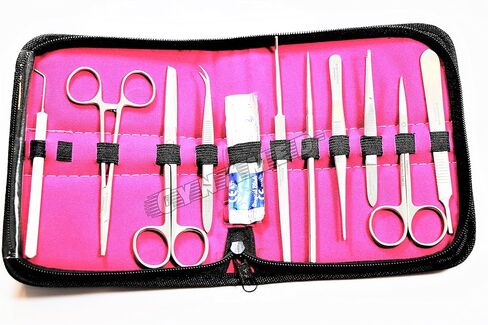 Dissecting German Kit of 11 Pcs Scissors Forceps Blades Needle Probe Etc Cynamed in Kuwait
