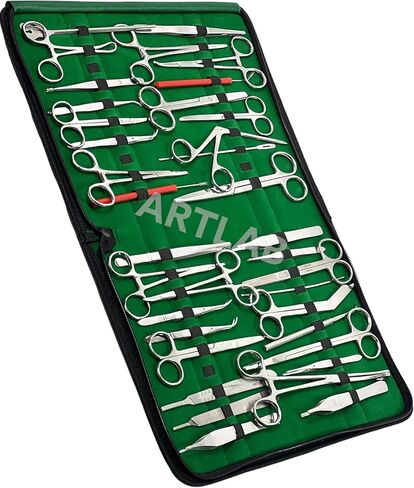 ARTLAB | Advanced Dissecting Dissection Kit -97 Pcs Stainless Steel Instruments perfect for Anatomy-Biology, Botany, Veterinary Students |Scissors |Needle Holder |Forceps| Scalpel-All in One in Saudi Arabia