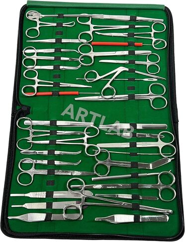 ARTLAB | Advanced Dissecting Dissection Kit -97 Pcs Stainless Steel Instruments perfect for Anatomy-Biology, Botany, Veterinary Students |Scissors |Needle Holder |Forceps| Scalpel-All in One in Saudi Arabia