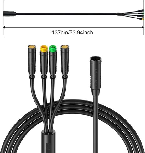 Ebike مجموعة التحكم تحويل مجموعات E-الدراجة الملحقات الأسلاك تسخير كابل توصيل مقاوم للماء للعرض ، الفرامل ، خنق الإبهام in Kuwait