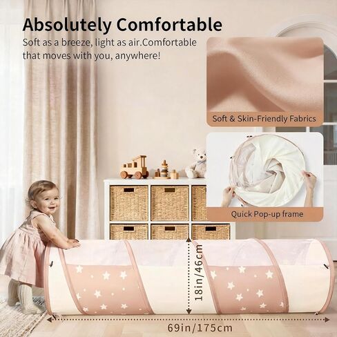 Sumbababy Tunnel Toys for Toddlers: Activity Tunnels for Young Children - Crawl Tunnels for Toddlers and Babies - Pop up Dog Tunnel in Kuwait