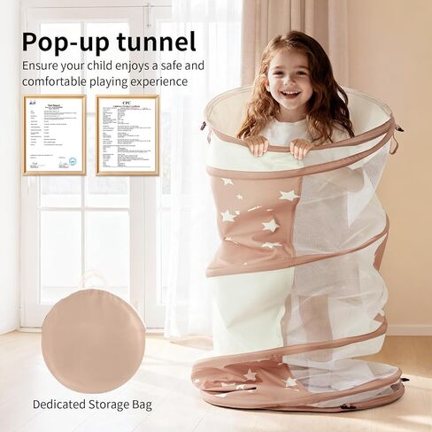 Sumbababy Tunnel Toys for Toddlers: Activity Tunnels for Young Children - Crawl Tunnels for Toddlers and Babies - Pop up Dog Tunnel in Kuwait