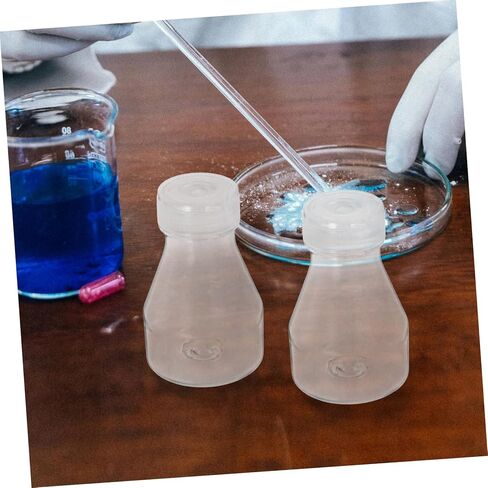 TIDTALEO 2Pcs Plastic Tissue Culture Bottles Lab Flasks for Cell Culture and Sample Collection Ergonomic Design for Easy Handling and Cleaning in Saudi Arabia