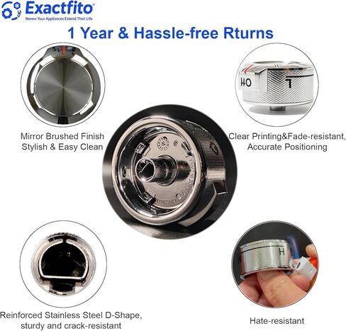 W11030413 Stove Knob Replacement, Compatible with Whirlpool, KitchenAid, Kenmore, Maytag, Jenn-Air, Replaces W10786063, PS11770322, EAP11770322 in Saudi Arabia
