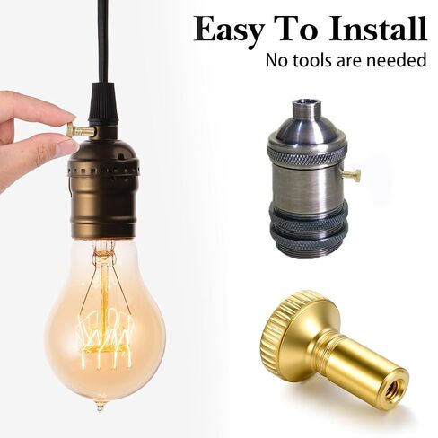 10 Pack Brass Lamp Switch Knob Replacement, Turn On/Off Standard Size Twist Light Switch Knobs, Antique Brass Color Repair Parts (Gold) in Saudi Arabia