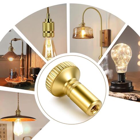 10 Pack Brass Lamp Switch Knob Replacement, Turn On/Off Standard Size Twist Light Switch Knobs, Antique Brass Color Repair Parts (Gold) in Saudi Arabia