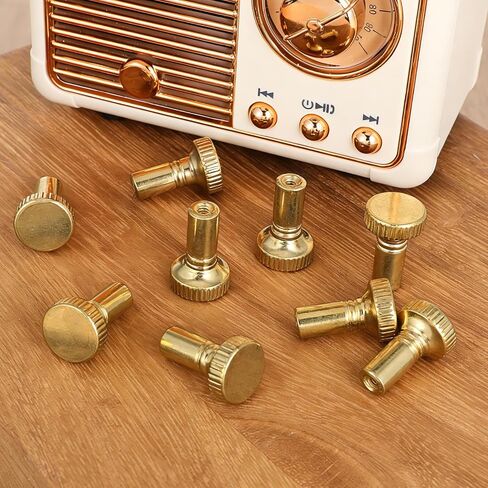 10 Pack Brass Lamp Switch Knob Replacement, Turn On/Off Standard Size Twist Light Switch Knobs, Antique Brass Color Repair Parts (Gold) in Saudi Arabia