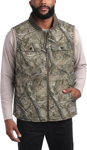 Bass Creek Outfitters Men's Workwear Vest - Heavyweight Sherpa Lined Duck Canvas Vest in Kuwait