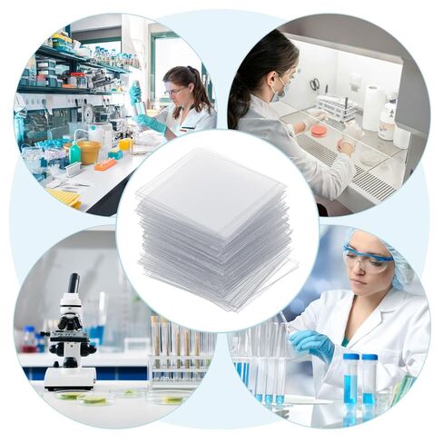 شرائح المجهر البصري تغطي 100 قطعة من البلاستيك الفارغ 22x22 مللي متر معدات المختبرات لعينات اختبار البول in Kuwait