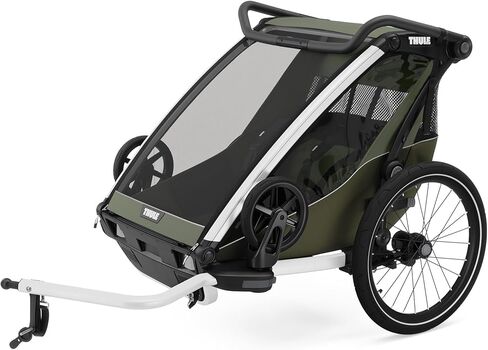 Thule Chariot Lite Double Multi-Sport Child Trailer, Integrated Suspension, Compact fold, Adjustable Ventilation, Includes a taillight in Saudi Arabia