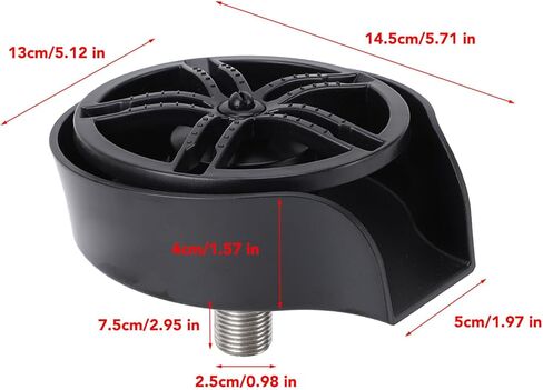 Aramox Glass Rinser, Stainless Steel with CorrosiveResistants Durability, Swift Mechanism, TimeSaving Cup Washer Attachment for Home Kitchens, Bars, Cafes (Black) in Kuwait