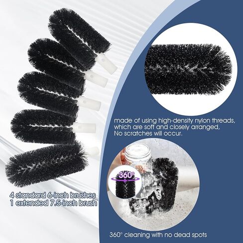قطعة بديلة لفرشاة الغسالة الزجاجية BRS-1722، متوافقة مع Bar Maid SS-100، SS-101، A-200، A-205، مجموعة الفرش القياسية: 4 قطع من الفرش مقاس 6 بوصات وفرشاة واحدة مقاس 7.5 بوصات in Kuwait