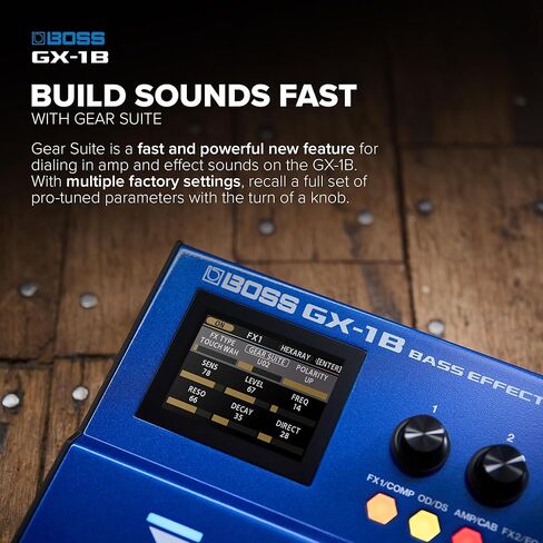 BOSS GX-1B | Ultra-Portable Bass Effects Processor | Packed with Iconic Amps & Effects | Premium AIRD Sound Engine | Ideal for Beginner Bassists | Bluetooth Connectivity | Flexible Power Options in Saudi Arabia