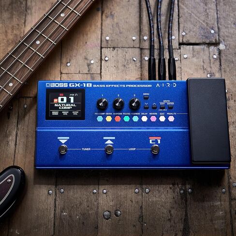 BOSS GX-1B | Ultra-Portable Bass Effects Processor | Packed with Iconic Amps & Effects | Premium AIRD Sound Engine | Ideal for Beginner Bassists | Bluetooth Connectivity | Flexible Power Options in Saudi Arabia