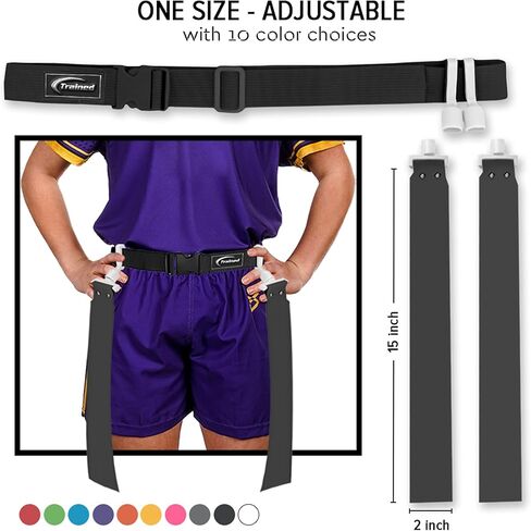 مجموعة كرة القدم ذات العلم المدرب - حزام كرة قدم قابل للتعديل مع علمين وبوب مسموع - معدات كرة قدم متينة للشباب والأطفال والكبار in Kuwait