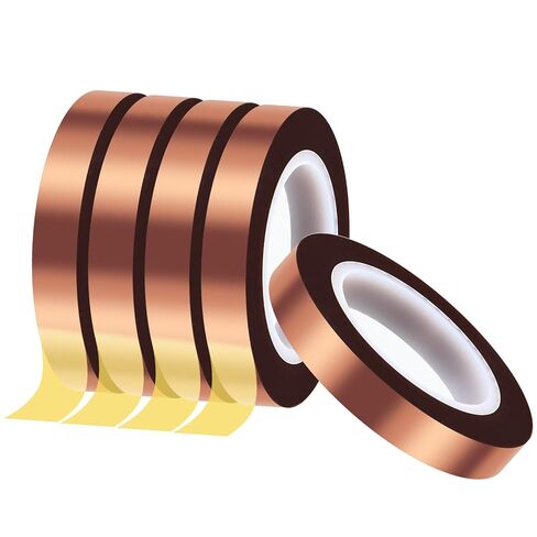 High Temperature Heat Resistant Tape, Adhesive Heat Tape for Sublimation,Electronics,Soldering,Circuit Board,Heat Press (Brown /10mm*33m/6pcs) in Kuwait