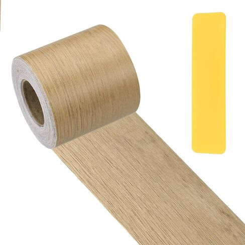 PATIKIL Wood Grain Repair Tape 2" x33', Self Adhesive Realistic Textured Repair Patch Peel and Stick Wood Tape with Scraper for Floor Door Window Furniture Table Birch in Saudi Arabia