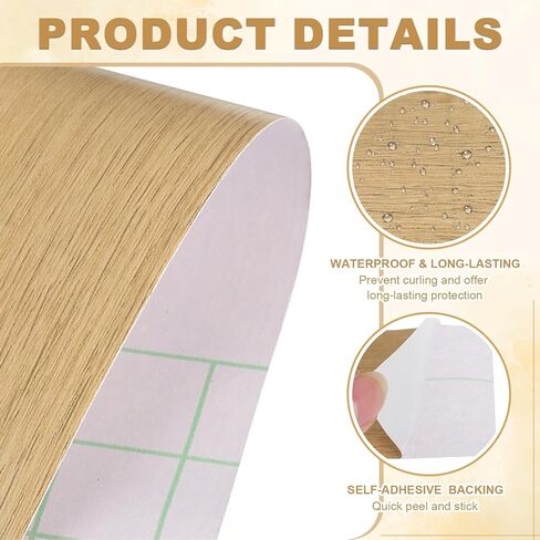 PATIKIL Wood Grain Repair Tape 2" x33', Self Adhesive Realistic Textured Repair Patch Peel and Stick Wood Tape with Scraper for Floor Door Window Furniture Table Birch in Saudi Arabia