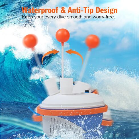 نظام غوص سكوبا لشخصين، 6-7 ساعات، نظام غوص بدون خزان قابل لإعادة الشحن مع خرطومين ومنظمين بطول 60 قدم، جهاز تهوية للغوص ثنائي الاستخدام، غوص سكوبا بدون خزان للغوص الترفيهي in Kuwait