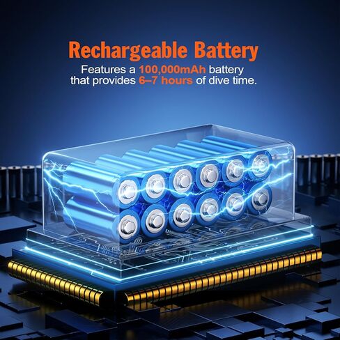 نظام غوص سكوبا لشخصين، 6-7 ساعات، نظام غوص بدون خزان قابل لإعادة الشحن مع خرطومين ومنظمين بطول 60 قدم، جهاز تهوية للغوص ثنائي الاستخدام، غوص سكوبا بدون خزان للغوص الترفيهي in Kuwait