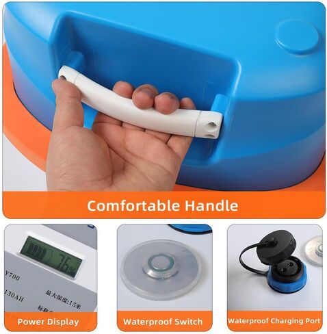 نظام غوص سكوبا لشخصين، 6-7 ساعات، نظام غوص بدون خزان قابل لإعادة الشحن مع خرطومين ومنظمين بطول 60 قدم، جهاز تهوية للغوص ثنائي الاستخدام، غوص سكوبا بدون خزان للغوص الترفيهي in Kuwait