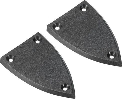 Generic Guitar Triangle Rod Cover Plate 3 Ply 3 Hole Black 45x30mm for Electric Guitar Parts Accessories 2pcs in Saudi Arabia