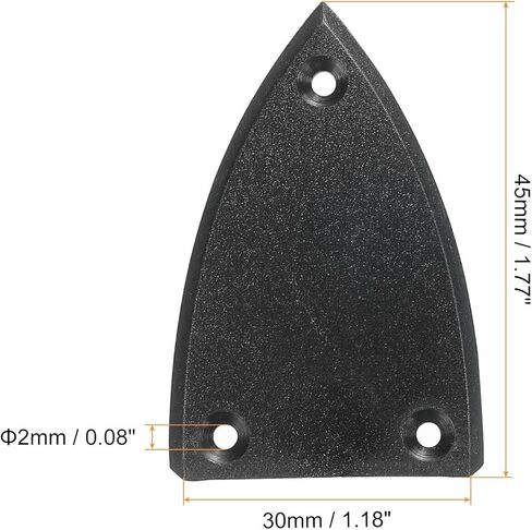 Generic Guitar Triangle Rod Cover Plate 3 Ply 3 Hole Black 45x30mm for Electric Guitar Parts Accessories 2pcs in Saudi Arabia