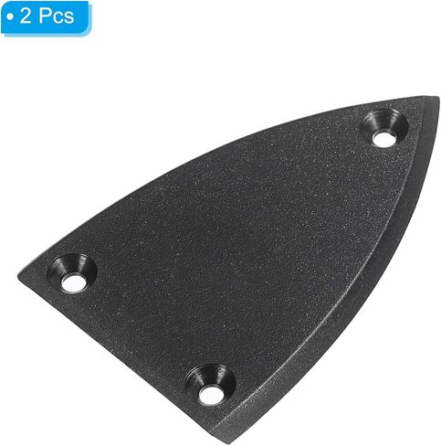 Generic Guitar Triangle Rod Cover Plate 3 Ply 3 Hole Black 45x30mm for Electric Guitar Parts Accessories 2pcs in Saudi Arabia