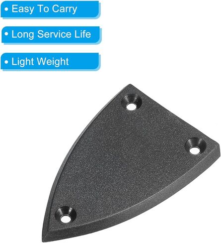 Generic Guitar Triangle Rod Cover Plate 3 Ply 3 Hole Black 45x30mm for Electric Guitar Parts Accessories 2pcs in Saudi Arabia