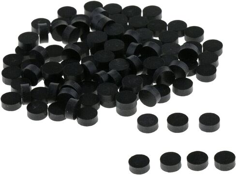 Jili Online 100/Pack Acrylic 6.0mm Guitar Fingerboard Dot Inlay Dots Position Markers Black/White Guitar Parts Luthier Repair - Black in Saudi Arabia