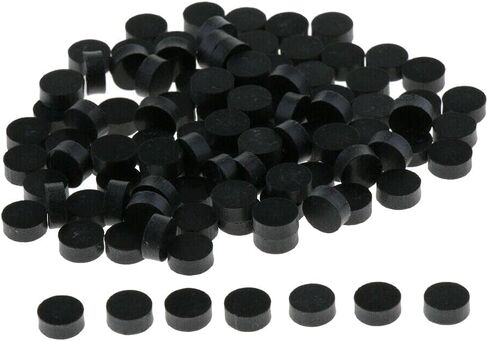 Jili Online 100/Pack Acrylic 6.0mm Guitar Fingerboard Dot Inlay Dots Position Markers Black/White Guitar Parts Luthier Repair - Black in Saudi Arabia