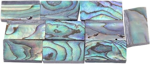 10Pcs Guitars Inlay Material,Abalone Shell Inlay Material Sheet Fretboard for Guitar Fretboard, Mosaic Art and Jewelry Design in Kuwait